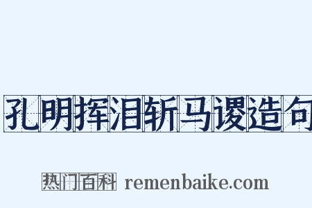 孔明挥泪斩马谡造句是什么意思的图片